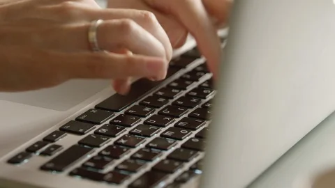 Typing keyboard russian Stock Footage 129515554