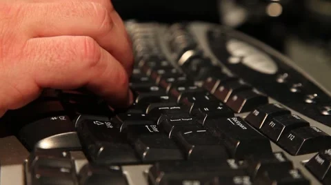 Typing on Keyboard - Tight Shot of Hands 스톡 동영상 45359978