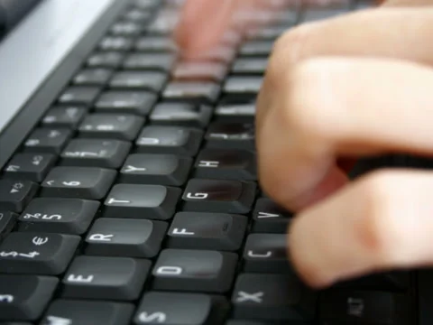 Typing on keyboard WEB BIG Video stock 910042