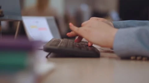 Typing on the keyboard, working on the keyboard Stock Footage 277825008