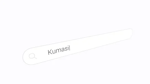 Typing Kumasi Into The Internet Browser Search Bar. Close-up Shot Stock Footage 334728491