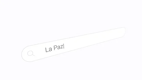 Typing La Paz, Mexico In The Search Engine Bar. Close-up Shot Stock Footage 334376642