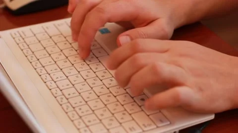 Typing on a laptop #2 Stock Footage 43994624
