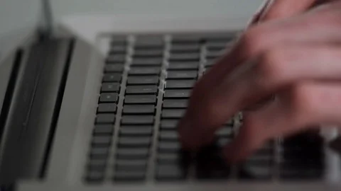 Typing On A Laptop - Apple MacBook Stock Footage 72211748