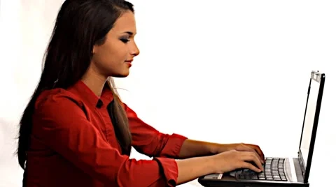 Typing on laptop computer Video stock 7729066