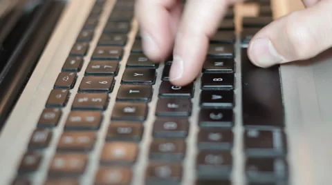 Typing on a Laptop Computer Video stock 43906901