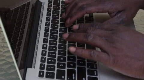 Typing on Laptop Computer Stock Footage 50695840