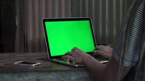 Typing on laptop computer keyboard Stock Footage 130363712