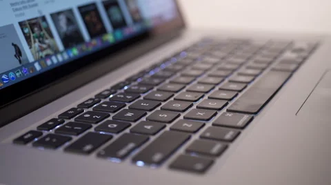 Typing on a laptop computer keyboard HD Stock Footage 48024080