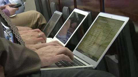 Typing on laptop Computers Stock Footage 45498449