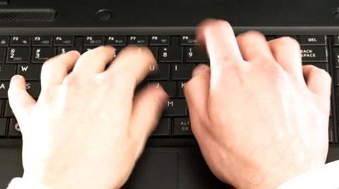 Typing on laptop, fast Stock Footage 4884937