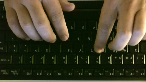Typing on laptop Stock Footage 272453