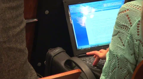 Typing on a laptop Stock Footage 37875865