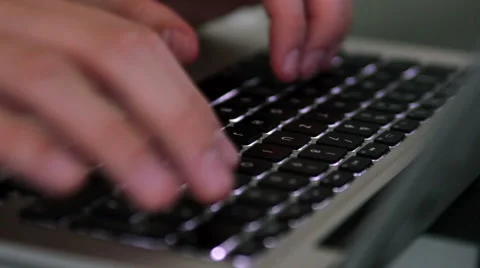Typing on an Laptop Stock Footage 39993402