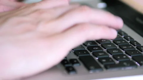 Typing on an Laptop Stock Footage 39995356