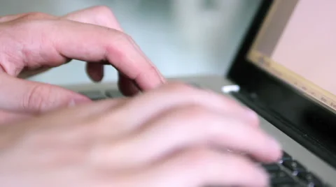 Typing on an Laptop Stock Footage 39995755