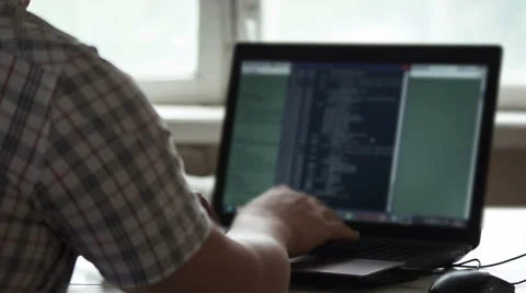Typing The Laptop Stock Footage 41754038