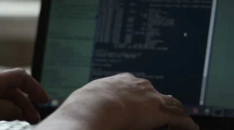 Typing The Laptop Video stock 41754718
