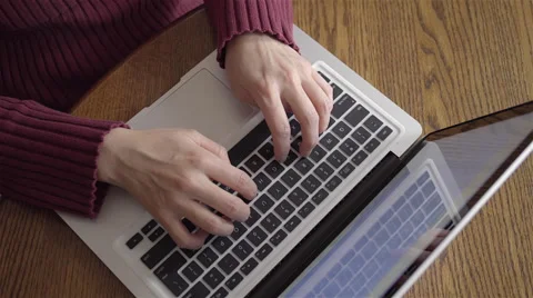 Typing on laptop Stock Footage 45296243