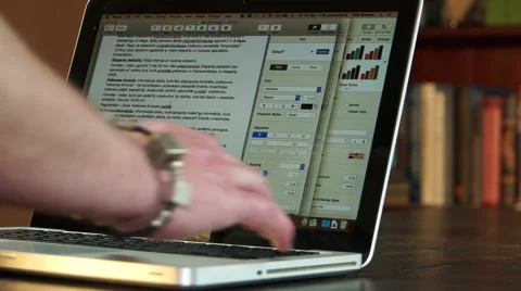 Typing on The Laptop Stock Footage 47075708