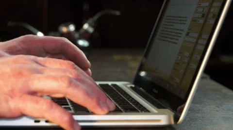 Typing on The Laptop Stock Footage 47075719
