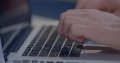 Typing on a laptop Stock Footage 47122363
