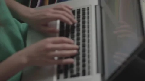Typing on laptop Stock Footage 49818089