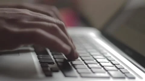 Typing on laptop Stock Footage 49818092