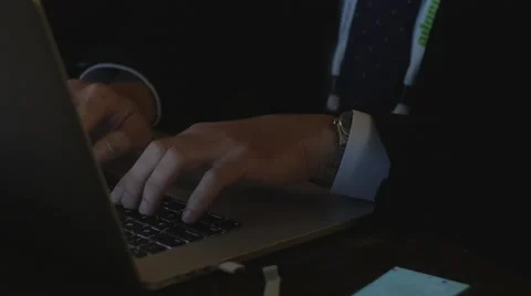 Typing on a laptop Stock Footage 56844839