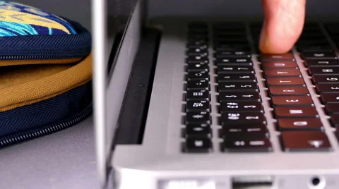 Typing on a laptop. Video stock 66730549