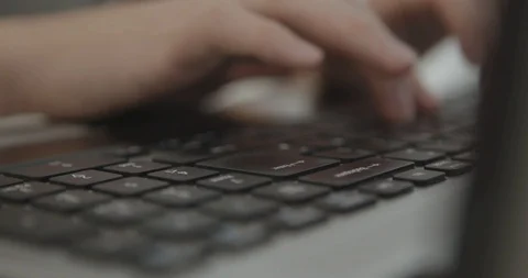 Typing on laptop Stock Footage 86774767