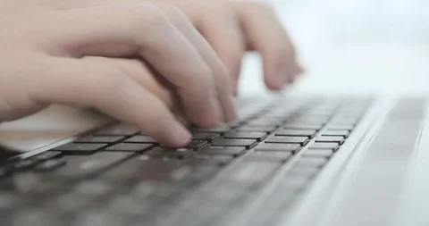 Typing on laptop Stock Footage 87615355