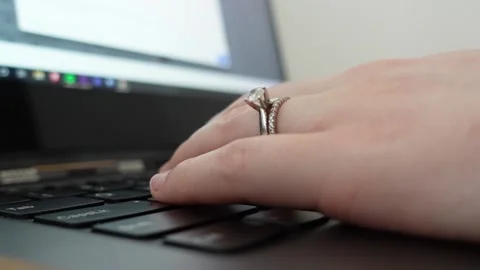 Typing On Laptop Stock Footage 147833803