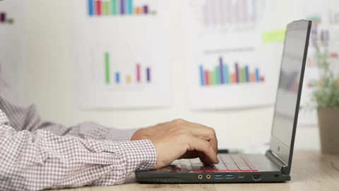 Typing on laptop Stock Footage 153820247