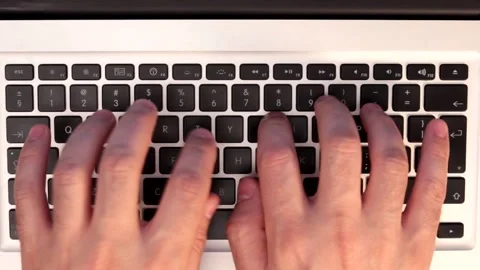 Typing on laptop Stock Footage 210661913