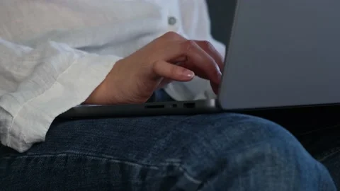 Typing On A Laptop Stock Footage 231406512