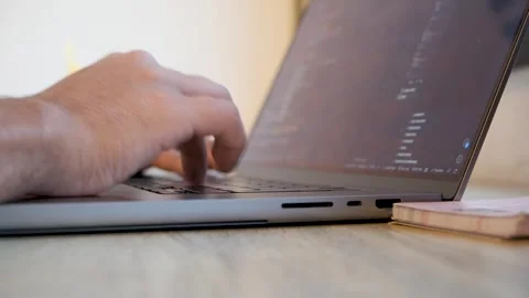 Typing on laptop Video stock 245570700