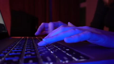 Typing on a laptop Stock Footage 270379723