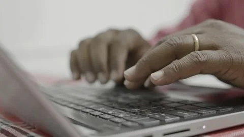 Typing On Laptop Stock Footage 283762200