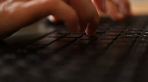 Typing on Laptop Keyboard Video stock 38917322