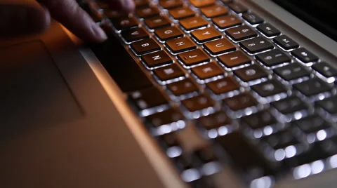 Typing on laptop keyboard Stock Footage 41405701