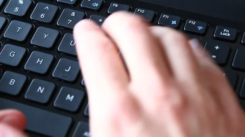 Typing on laptop keyboard Stock Footage 46974553