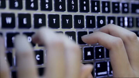 Typing on laptop keyboard Stock Footage 52972248