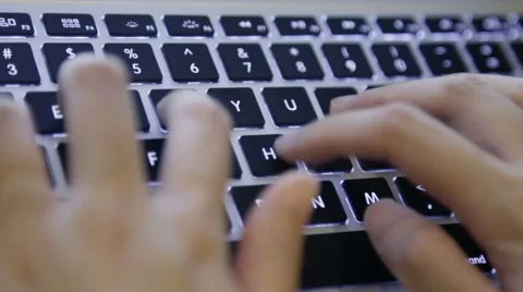 Typing on laptop keyboard Stock Footage 52972249