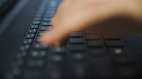Typing on a laptop keyboard Stock Footage 76165185