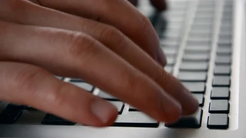 Typing on a laptop keyboard Video stock 81504604