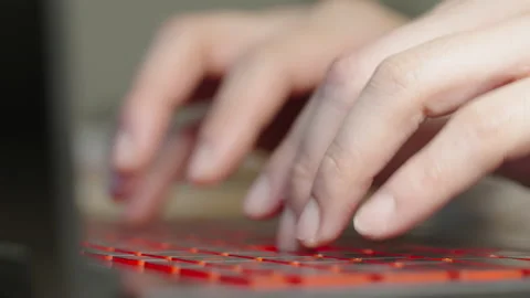 Typing on a laptop keyboard Stock-Footage 164317849