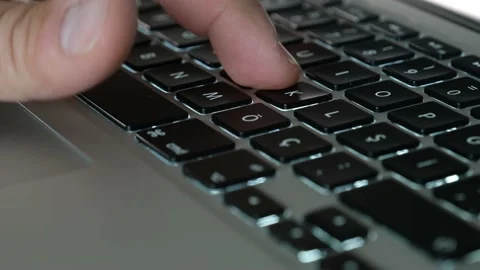 Typing on Laptop Keyboard Stock-Footage 186020533