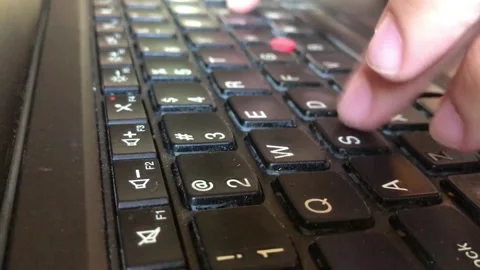 Typing on laptop keyboard Stock Footage 295196882