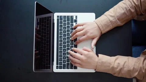 Typing on laptop keyboard Stock Footage 314908277